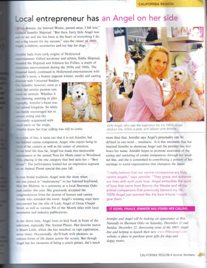 100% Angel Featured in Animal Wellness Magazine