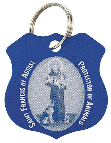 Blue St Francis Protect My Pet Medal