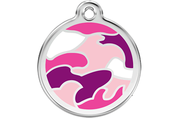 Camouflage Enamel Pet ID Tags available in 3 colors