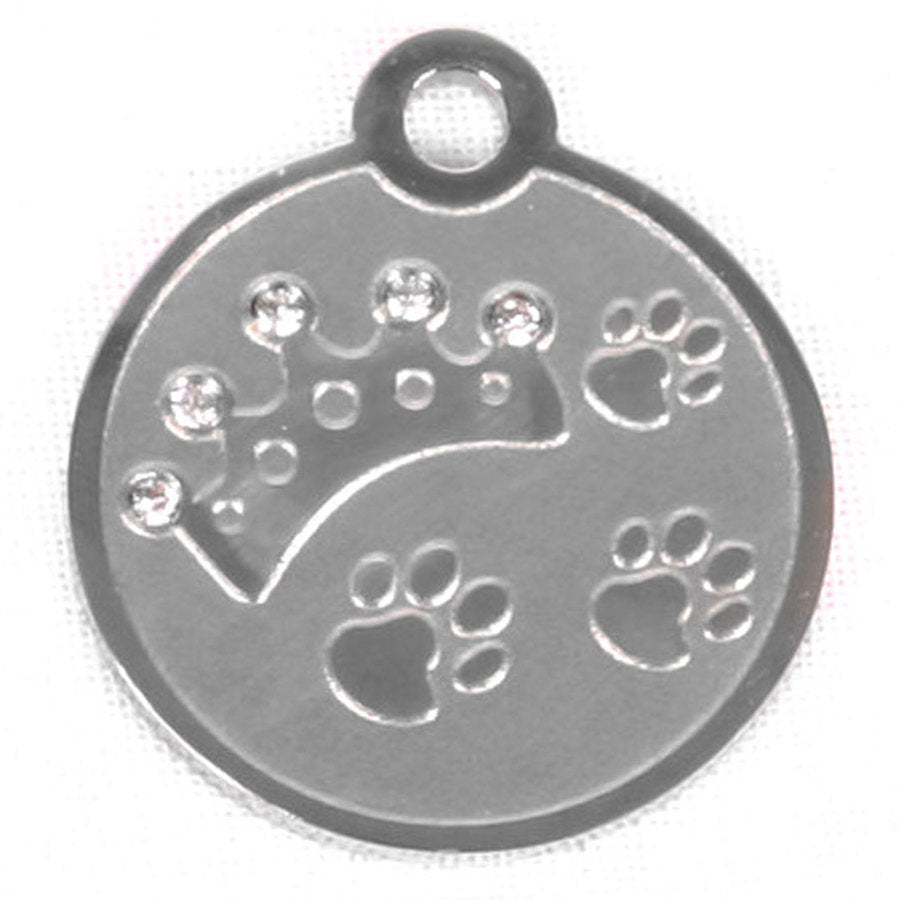 Diamonte Polished Stainless Steel Dog Tag