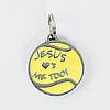 Jesus Loves Me Too!" Tennis Ball Charm