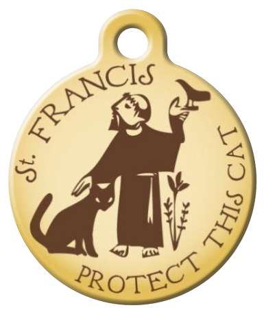 St Francis Protect this Cat id Tag