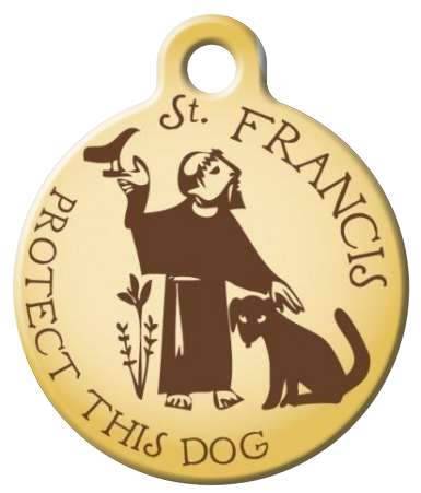St Francis Protect this Dog Pet id Tag