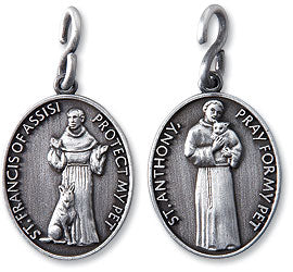 St Francis and St Anthony Pet Medal